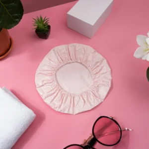 Shower Cap - Pink with White Floral