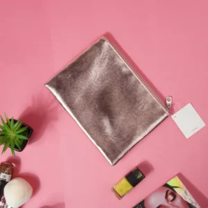 Flat Cosmetic Bag - Rose Gold