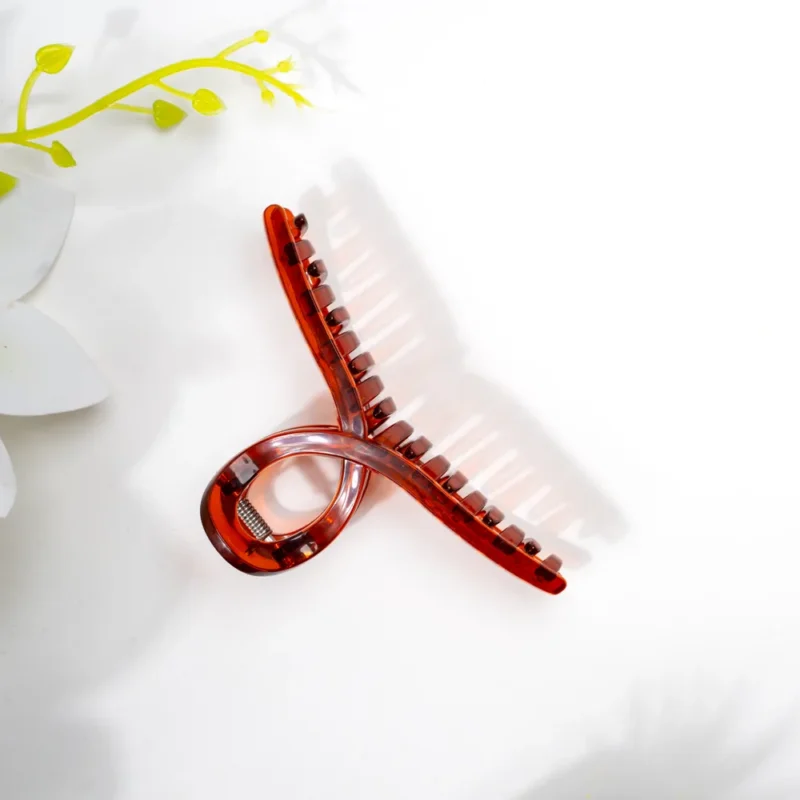 Large Claw Clip Transparent Brown
