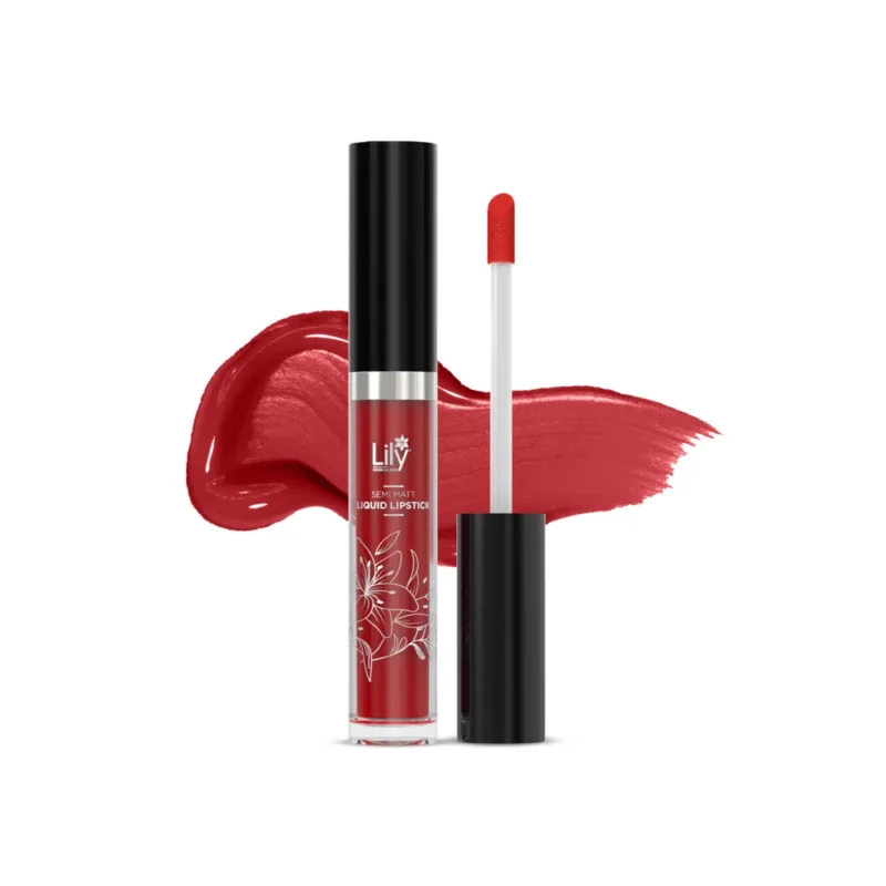 Lily-Semi-matt--_-Crimson Lily Semi Matt Liquid Lipstick- Crimson