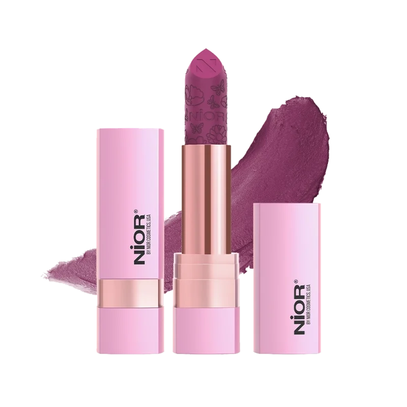 NIOR No Transfer Retro Matte Lipstick Orchid Obsession 14