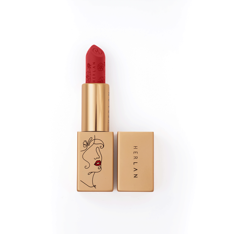 Herlan Cushion Matte Lipstick Scarlet Spice